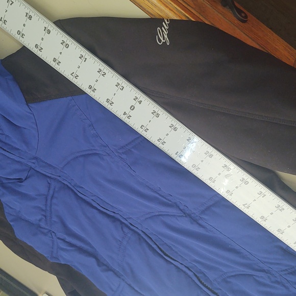 Guess Two Tone Winter Coat Blue/Black Med - Picture 16 of 16